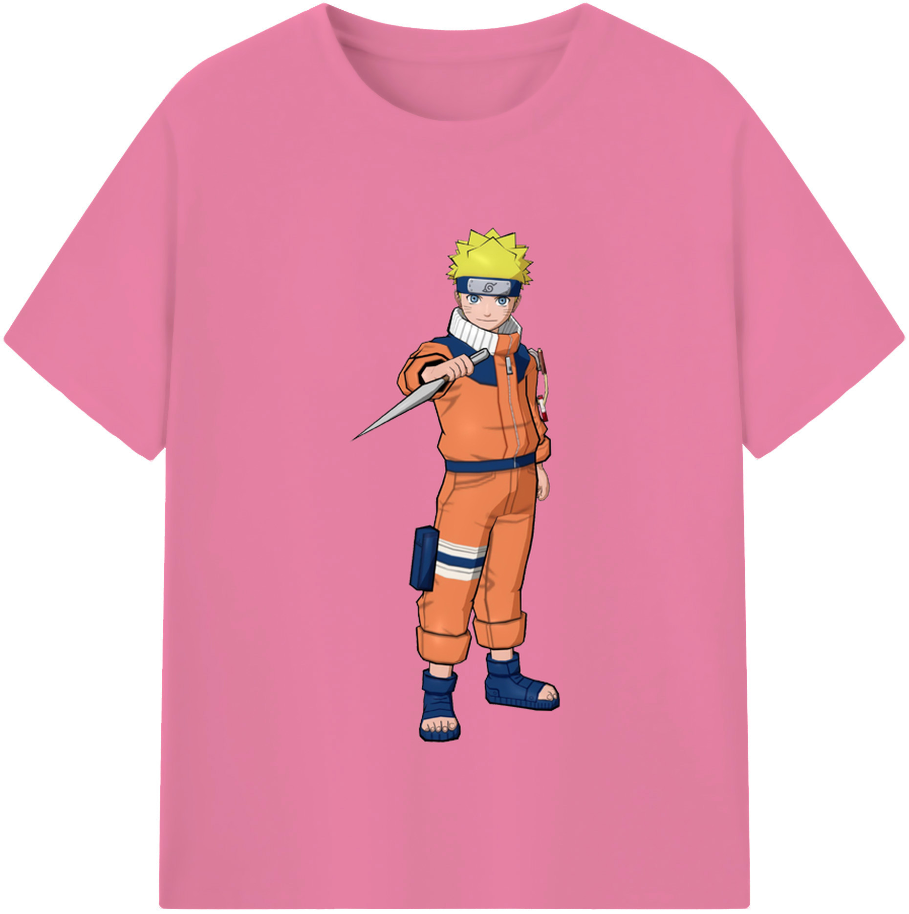 （画像用） NARUTO -ナルト- うずまき ナルト Uzumaki Naruto 綿100％半袖Tシャツ（フロントプリント）